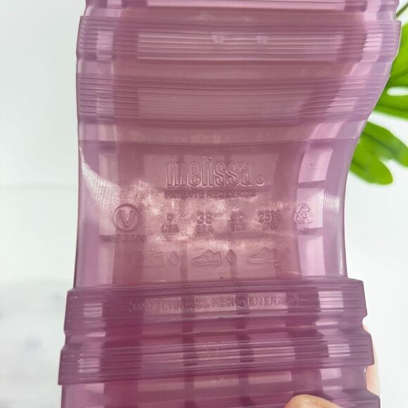 Melissa Melissa Bass Ad Oxford Sneaker Size 9 Pink Rubber Chunky Platform Shoe - Picture 13 of 16